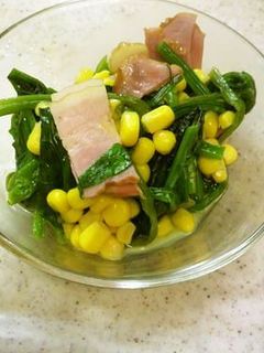 ほうれん草ソテー(ちょっと豪華?)-レシピのメイン写真