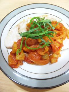 カジキ☆大葉香るトマトソースかけ-レシピのメイン写真