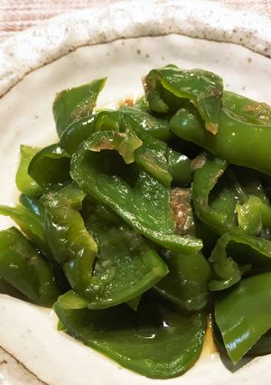 シリコンスチーマーでピーマンの麺つゆ煮-レシピのメイン写真