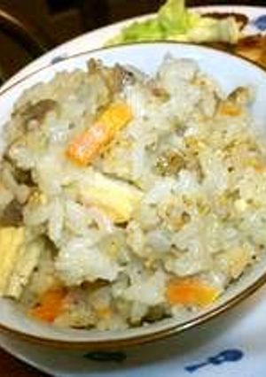 大豆の茹で汁入り炊き込みご飯-レシピのメイン写真