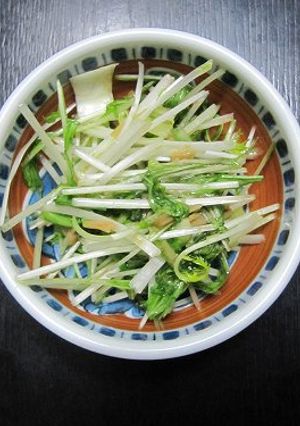 セロリと水菜のなめ茸和え-レシピのメイン写真
