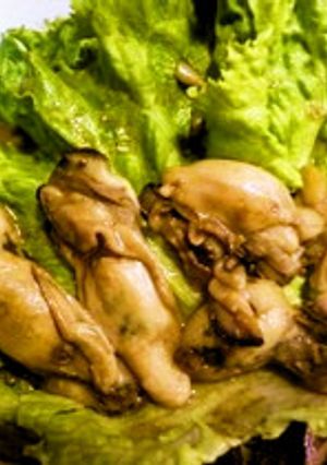 牡蠣のにんにくバター醤油　レタスも美味♪-レシピのメイン写真