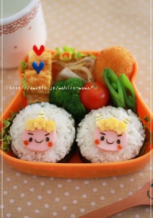 節分キャラ弁☆鬼っこツインズ♪-レシピのメイン写真