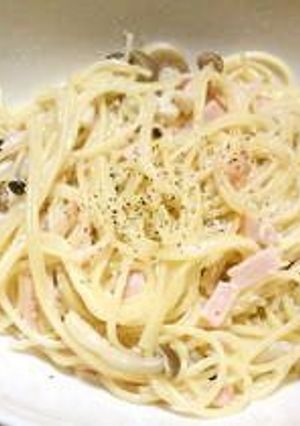 牛乳でハムとしめじの明太子クリームパスタ-レシピのメイン写真