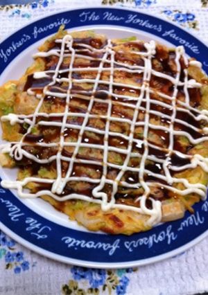 白菜のもちキムチーズお好み焼き-レシピのメイン写真
