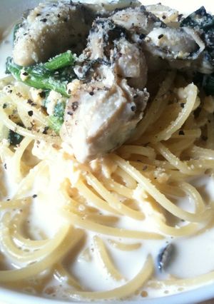 牡蠣とほうれん草のミルク煮-レシピのメイン写真