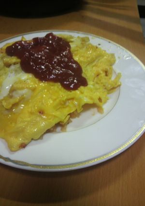 チリソースケチャップの鮭オムライス-レシピのメイン写真
