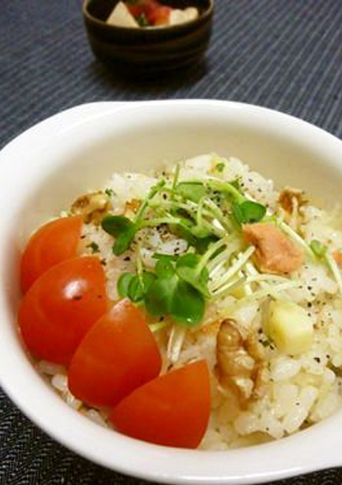 あらほぐし鮭の　簡単洋風混ぜご飯-レシピのメイン写真