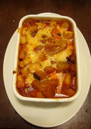 タコとやさいの焼トマトスープ-レシピのメイン写真