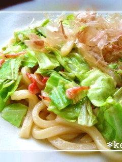 簡単!青じそ風味の~レンジで焼きうどん♬-レシピのメイン写真