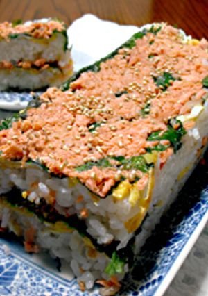 ☆鮭フレークで簡単押し寿司!☆-レシピのメイン写真