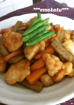 ＊＊鶏むね肉で♪やわらか鶏ごぼう＊＊-レシピのメイン写真