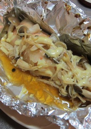 鮭のホイル焼き☆醤油マヨネーズ-レシピのメイン写真