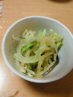 きゅうりともやしのわかめ青じそドレあえ-レシピのメイン写真