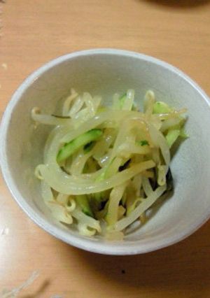 きゅうりともやしのわかめ青じそドレあえ-レシピのメイン写真