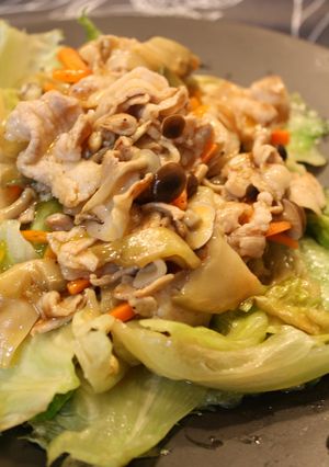 ザーサイと豚肉のあんかけレタス-レシピのメイン写真