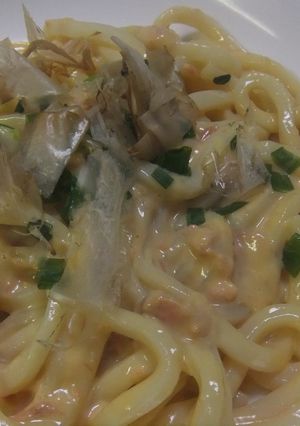 とろ~り鮭マヨカルボうどん-レシピのメイン写真