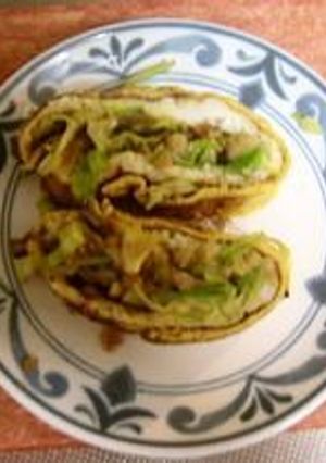 お好み焼き風卵焼き♪-レシピのメイン写真