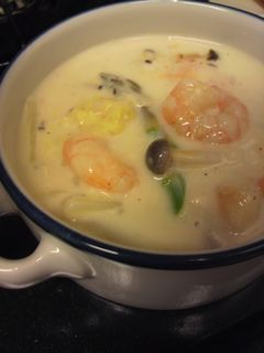 とろとろ白菜とエビのミルク煮-レシピのメイン写真