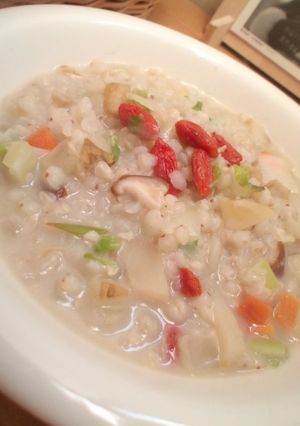 【食事療法】野菜たっぷりそば米リゾット-レシピのメイン写真