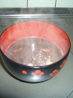 簡単ヘルシーぜんざい おまけにエコです-レシピのメイン写真