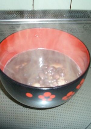 簡単ヘルシーぜんざい　おまけにエコです-レシピのメイン写真