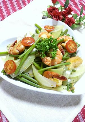 えびとニンニクの芽☆スパイシー炒め-レシピのメイン写真