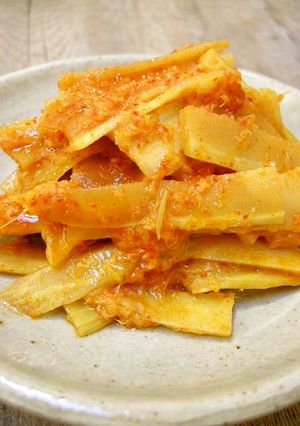 ブロッコリー芯の辛い生姜酢風味-レシピのメイン写真