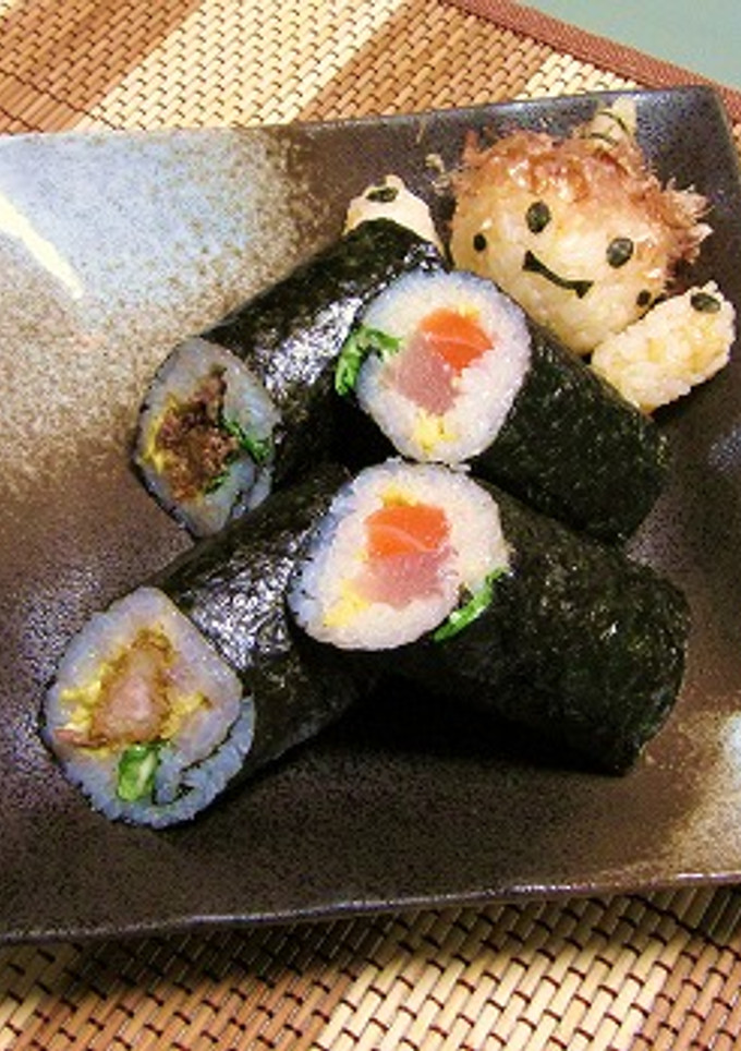 3種の恵方巻きと鬼さんおむすび-レシピのメイン写真