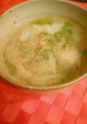 お手軽☆ネギたっぷりワンタンスープ-レシピのメイン写真