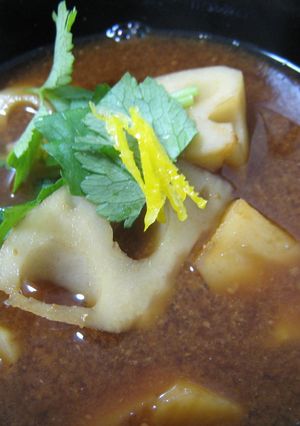 れんこんのみそ汁♪-レシピのメイン写真