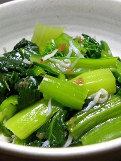 青菜としらすの梅和え-レシピのメイン写真