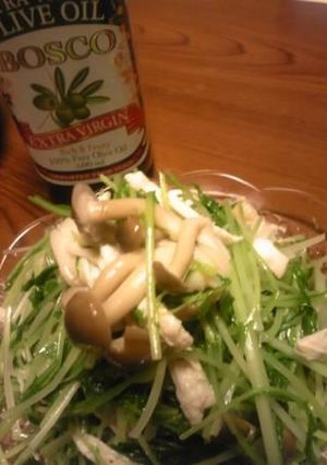 ★簡単★水菜と蒸鶏のサラダ-レシピのメイン写真