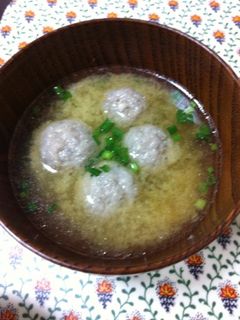 レンコン団子のお味噌汁-レシピのメイン写真