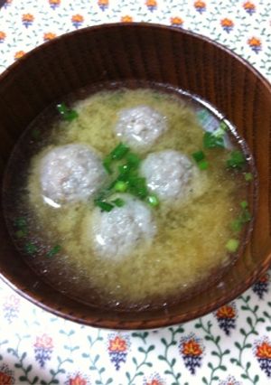 レンコン団子のお味噌汁-レシピのメイン写真