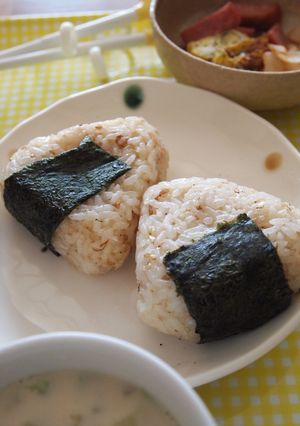 青じそドレッシング＆おかかおにぎり-レシピのメイン写真