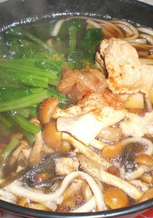 きのこたっぷり 豚梅うどん-レシピのメイン写真