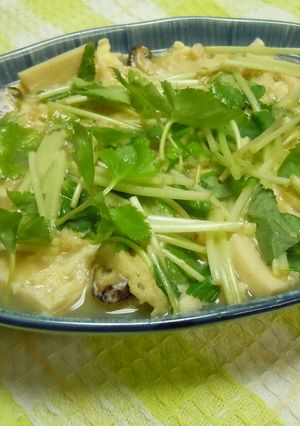 高野豆腐とみつばの玉子とじ-レシピのメイン写真
