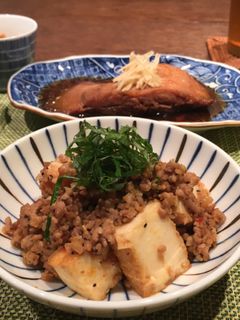 ご飯に合う♪厚揚げとひき肉の味噌炒め-レシピのメイン写真