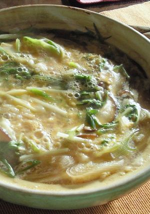 簡単シャキっと水菜雑炊-レシピのメイン写真