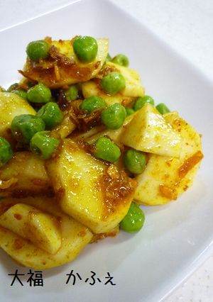 簡単　カブとグリンピース食べるラー油和え-レシピのメイン写真
