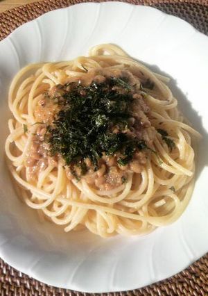 ぴりりとした☆納豆パスタ青じそ風味-レシピのメイン写真