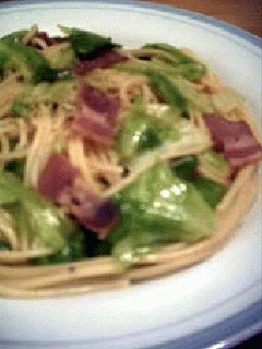 パスタ・ベーコン+レタス-レシピのメイン写真