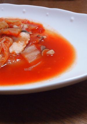 ゆず香る♪鱈と白菜のトマト煮-レシピのメイン写真