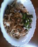 いわしと舞茸のそうめんパスタ