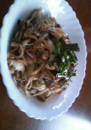 いわしと舞茸のそうめんパスタ-レシピのメイン写真