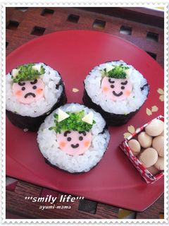 *節分に☆鬼の海苔巻き*-レシピのメイン写真