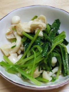 白いシメジと水菜のナムル-レシピのメイン写真