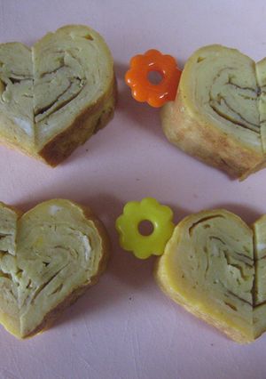 お弁当に♪ハート型の卵焼き-レシピのメイン写真