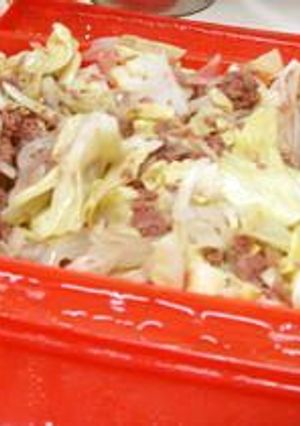 ルクエで朝ごはん★蒸して美味しいキャベツ-レシピのメイン写真